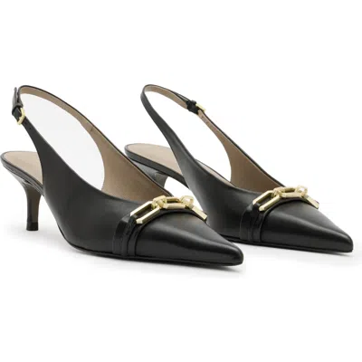 Allsaints Grace Pointed Toe Slingback Pump In Black