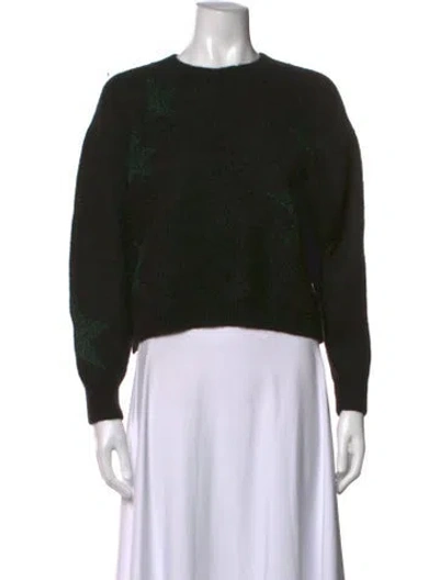 Pre-owned Allsaints Graphic Print Crew Neck Sweater In Black