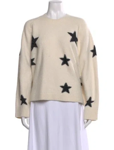Pre-owned Allsaints Graphic Print Crew Neck Sweater In Neutral