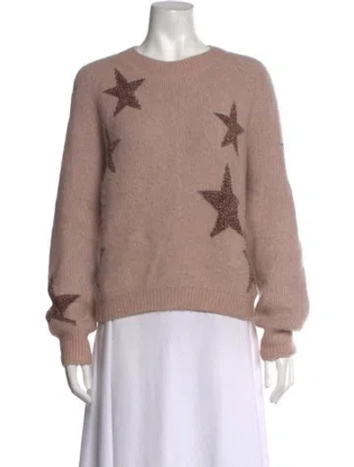 Pre-owned Allsaints Graphic Print Crew Neck Sweater In Pink