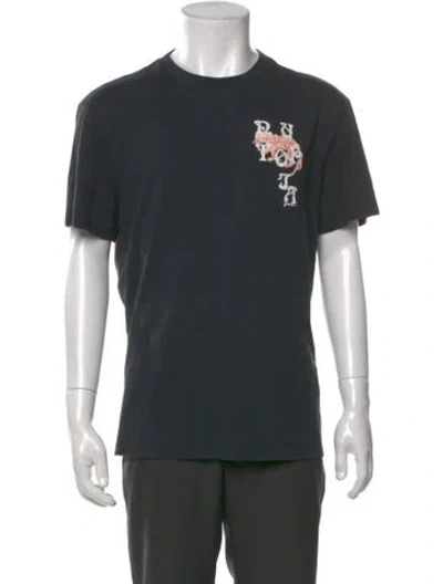 Pre-owned Allsaints Graphic Print Crew Neck T-shirt In Black