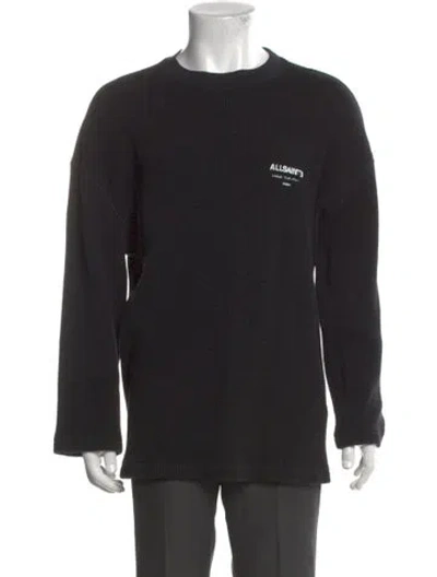 Pre-owned Allsaints Graphic Print Crew Neck T-shirt In Black