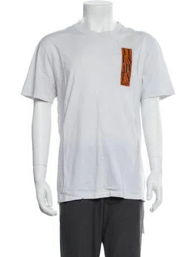 Pre-owned Allsaints Graphic Print Crew Neck T-shirt In Blue