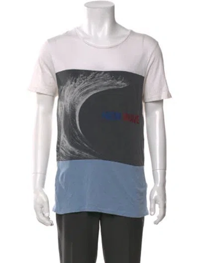 Pre-owned Allsaints Graphic Print Crew Neck T-shirt In Multicolor