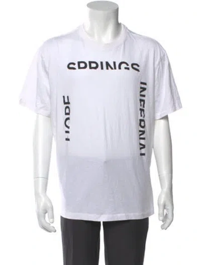 Pre-owned Allsaints Graphic Print Crew Neck T-shirt In White
