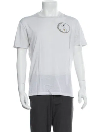 Pre-owned Allsaints Graphic Print Crew Neck T-shirt In White