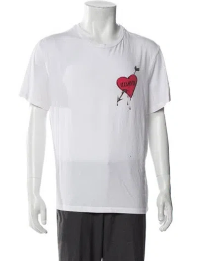 Pre-owned Allsaints Graphic Print Crew Neck T-shirt In White