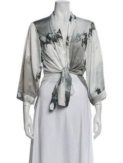 Pre-owned Allsaints Graphic Print Jacket In Multicolor