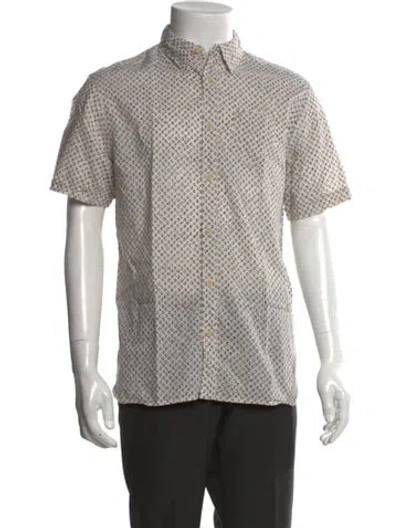 Pre-owned Allsaints Graphic Print Short Sleeve Shirt In Neutral