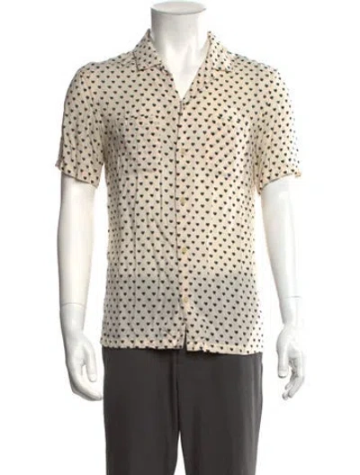 Pre-owned Allsaints Graphic Print Short Sleeve Shirt In Neutrals