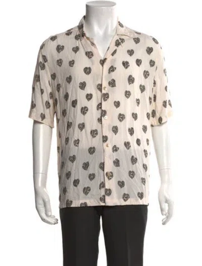 Pre-owned Allsaints Graphic Print Short Sleeve Shirt In Pink