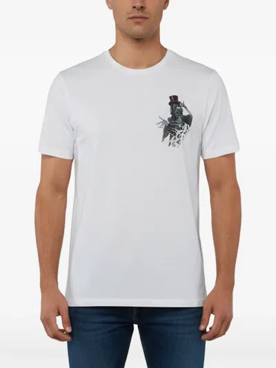 Pre-owned Allsaints Graphic-print T-shirt In White