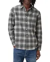 Allsaints Gratton Check Slim Fit Button Down Shirt In Whisper Green