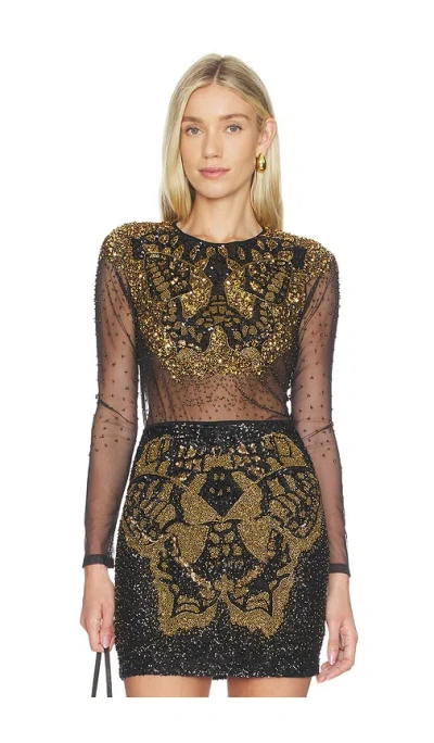 Allsaints Greta Embellished Top In Multi