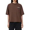 Allsaints Guardian Amelie Oversize Cotton Graphic T-shirt In Brown