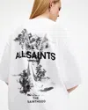 Allsaints Guardian Amelie Oversized T-shirt In White