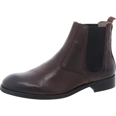 Allsaints Gus Boot Mens Leather Chelsea Boots In Brown