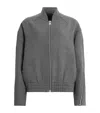 Allsaints Hackney Cropped Bomber Jacket In Grey