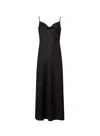 Allsaints Hadley Slip Midi Dress In Black