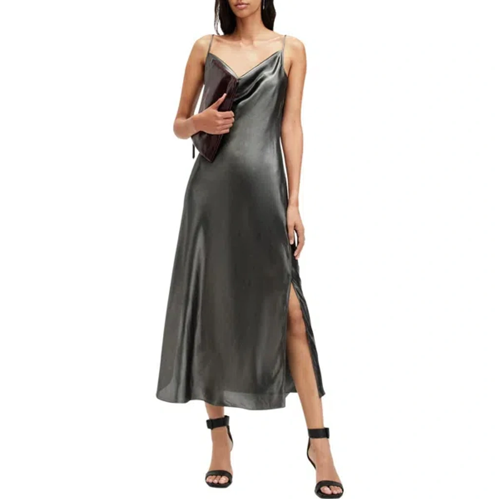 all saints grey silk dress Buy AllSaints Grey Alexia Dress from Next USA