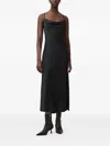 Allsaints Hadley Side-slit Midi Dress In Black