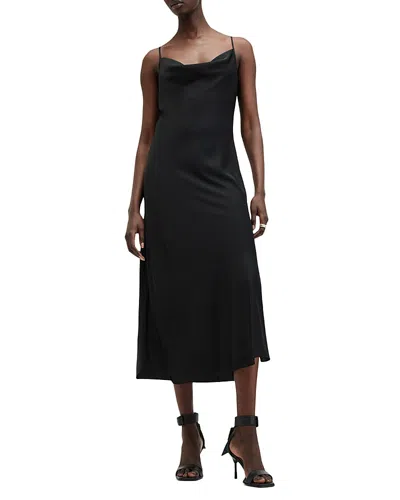 ALLSAINTS HADLEY SLIP MIDI DRESS