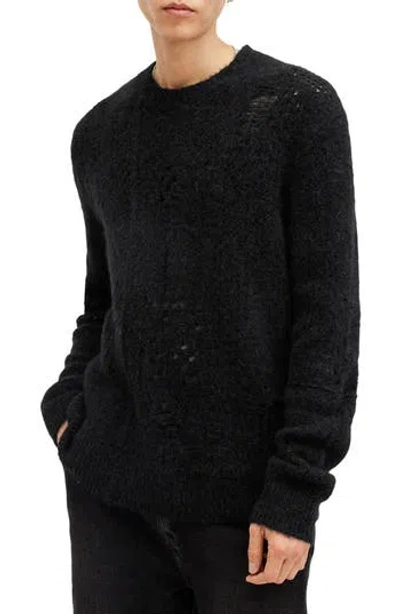 Allsaints Hadwin Crewneck Sweater In Black