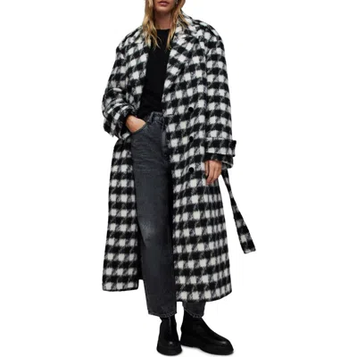 Allsaints Haithe Check Coat In Multi