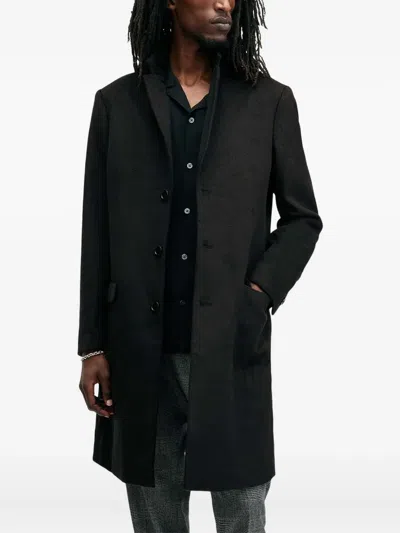 ALLSAINTS HAL BUTTON-FASTENING COAT