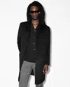 Allsaints Hal Single Breasted Wool Blend Coat In Black