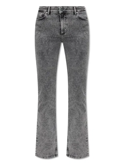 Allsaints Haldan Acid-wash Jeans In Gray