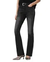 Allsaints Haldan Crystal Mid Rise Bootcut Jeans In Washed Black In Black
