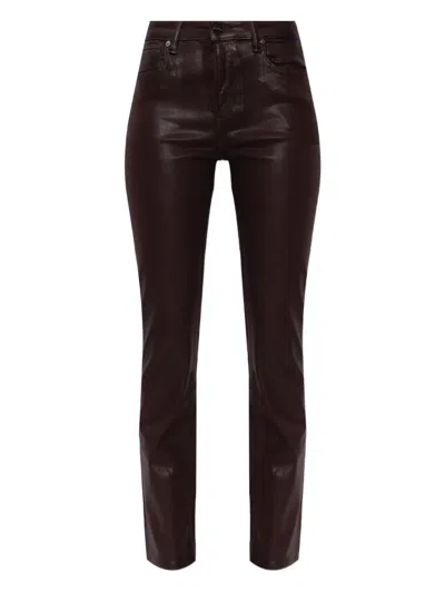 Allsaints Haldan Waxed Jeans In Brown