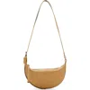 Allsaints Half Moon Leather Crossbody Bag In Palisade Tan