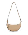 Allsaints Half Moon Leather Crossbody Bag In Mink Brown