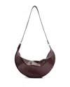 Allsaints Half Moon Leather Shoulder Bag In Burnt Red