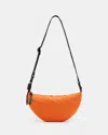 Allsaints Half Moon Recycled Crossbody Bag In Pyrole Orange