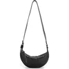 Allsaints Womens Deep Burnt Red Madea Luxury Logo-embossed Leather Cross-body Bag In Black