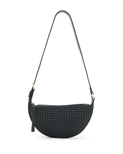 Allsaints Half Moon Stud Crossbody In Black