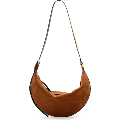ALLSAINTS ALLSAINTS HALF MOON SUEDE SHOULDER BAG
