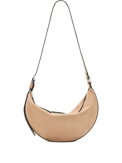 ALLSAINTS HALF MOON SUEDE SHOULDER BAG