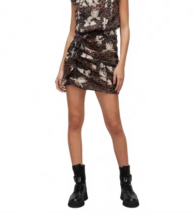 Allsaints Hali Alessandra Mini Dress In Animal Brown