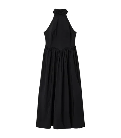 Allsaints Halterneck Arora Maxi Dress In Black