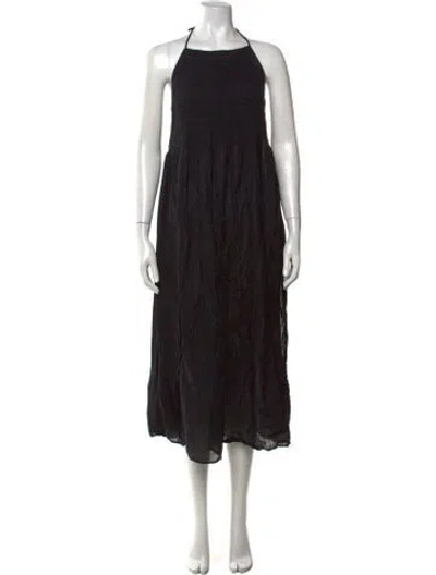 Pre-owned Allsaints Halterneck Midi Length Dress In Black