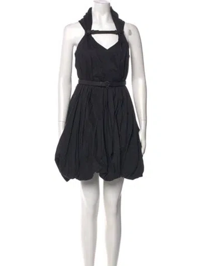 Pre-owned Allsaints Halterneck Mini Dress In Black