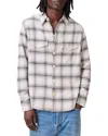 Allsaints Hamura Garment Washed Relaxed Fit Button Down Shirt In Ecru