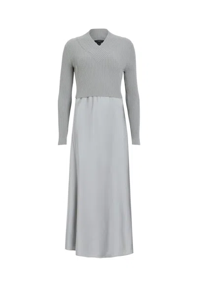 Allsaints Hana Dress In Ultimate Grey