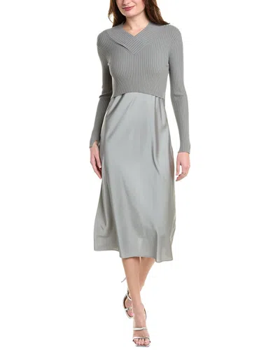 Allsaints Hana Sweater & Midi Dress In Grey