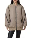 Allsaints Shazna Oversized Bomber Jacket In Nougat Taupe