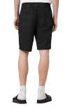 Allsaints Hanbury Cotton & Linen Drawstring Short In Jet Black